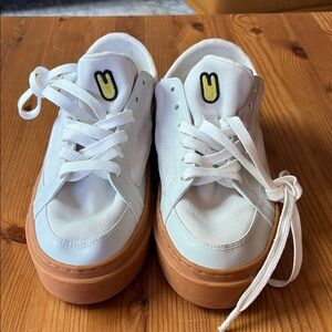 White eco Sneakers with Classic Silhouette designed in Portland.  Made in Italy